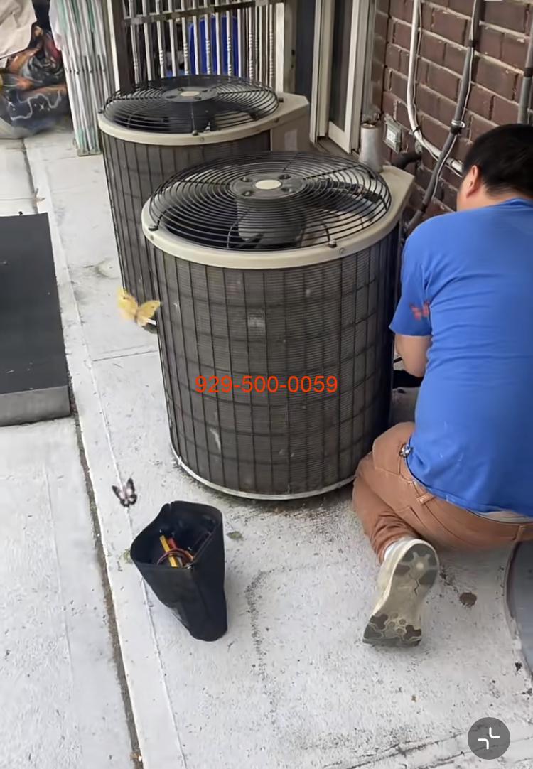 Repair of Central Air Conditioner Outdoor Unit Fan Not Spinning