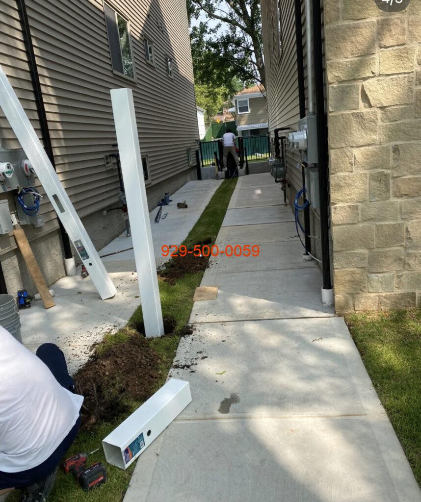 纽约蓝天室内外装修,厨房浴室,土木水电,精湛瓦工,干掛石墙 庭院铺砖砌墙，外墙翻新，瓷砖水泥